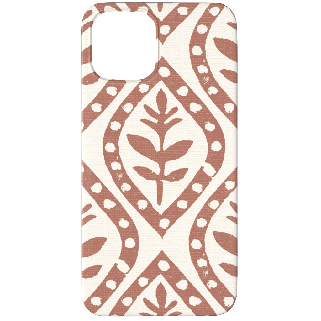 Molly's Print - Terracotta Phone Case, Slim Case, Matte, iPhone 11 Pro, Brown