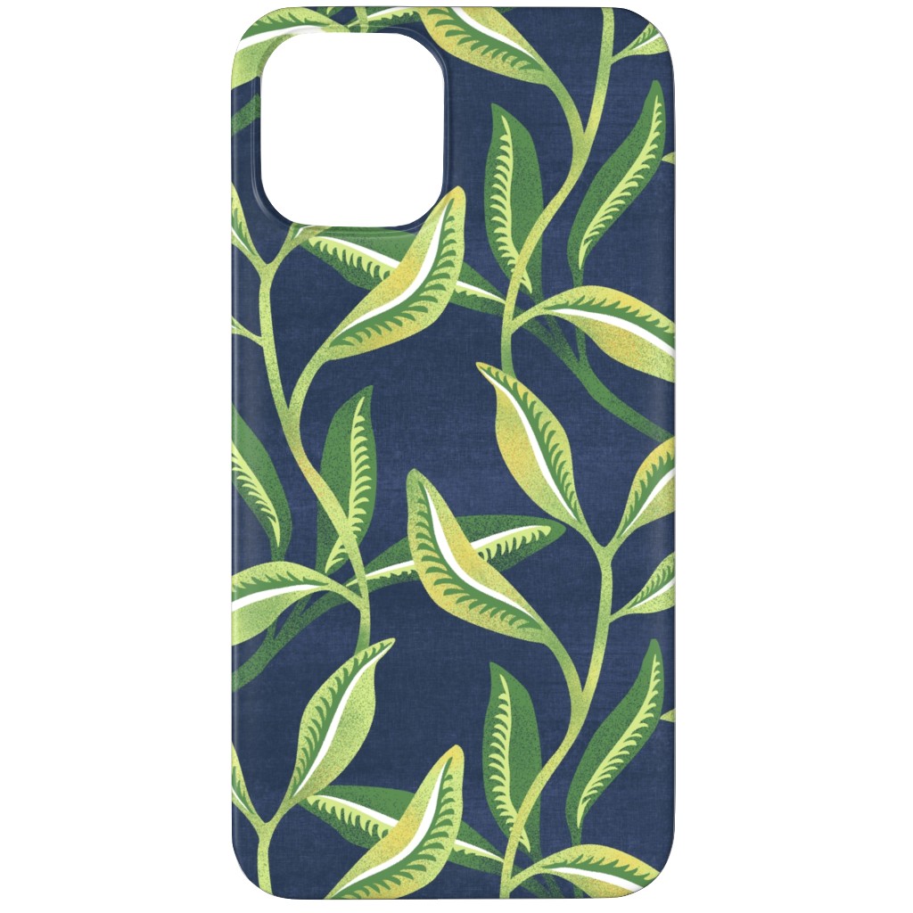 Green Leafy Vines - Blue and Green Phone Case, Slim Case, Matte, iPhone 11 Pro, Green, Classic Green