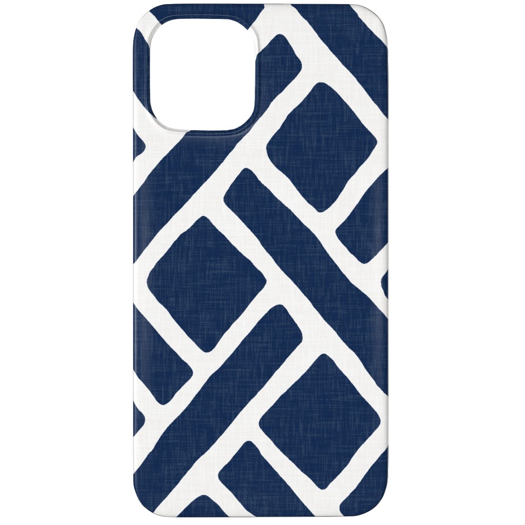 Savannah Trellis Phone Case, Slim Case, Matte, iPhone 11 Pro, Blue, Silhouette