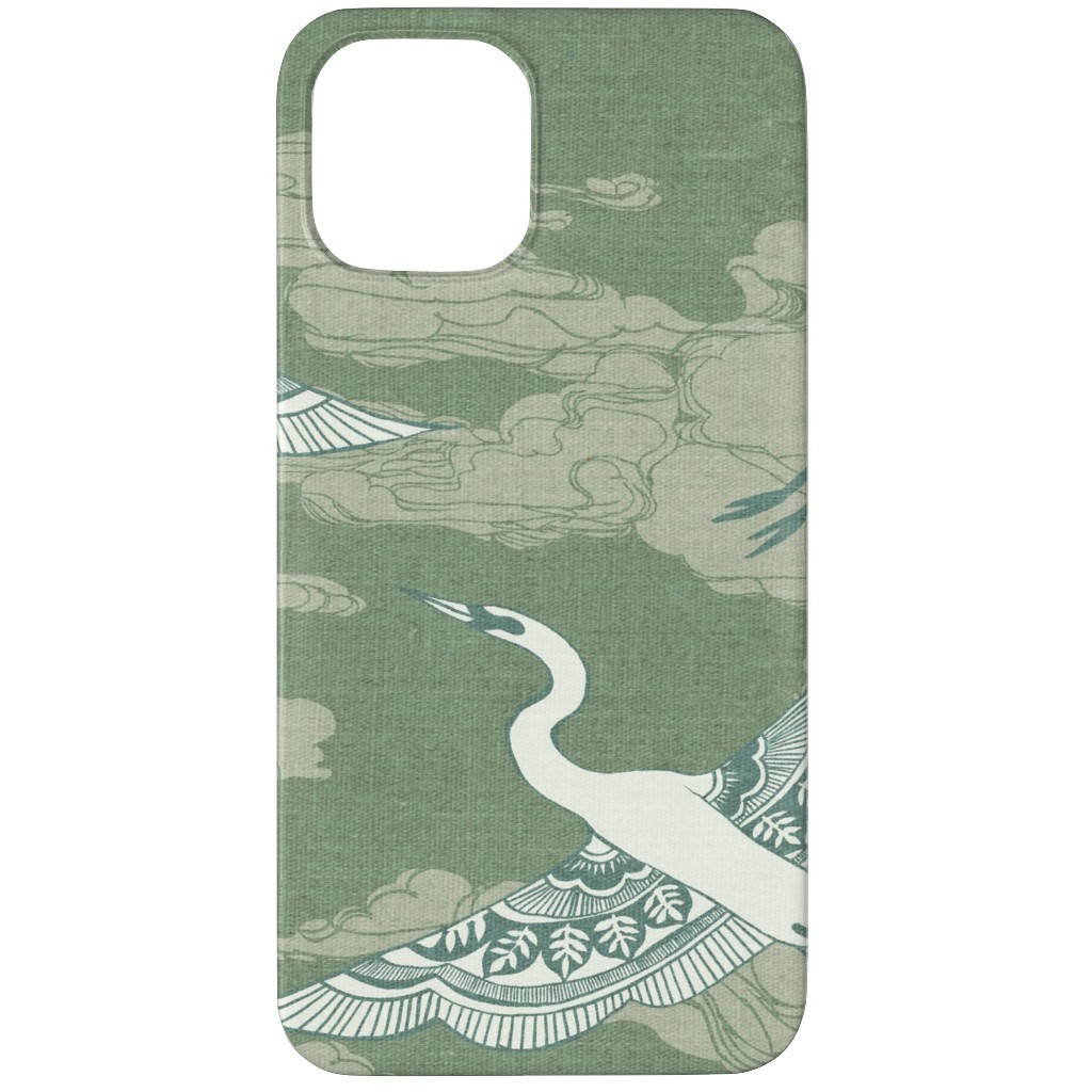 Egrets - Green Phone Case, Slim Case, Matte, iPhone 11 Pro, Green, Classic Green