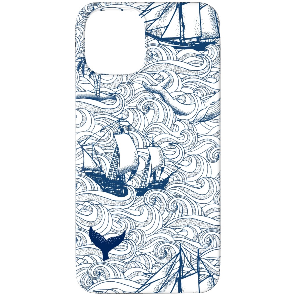 Vintage Nautical Journey Phone Case, Slim Case, Matte, iPhone 11 Pro, Blue, True Blue