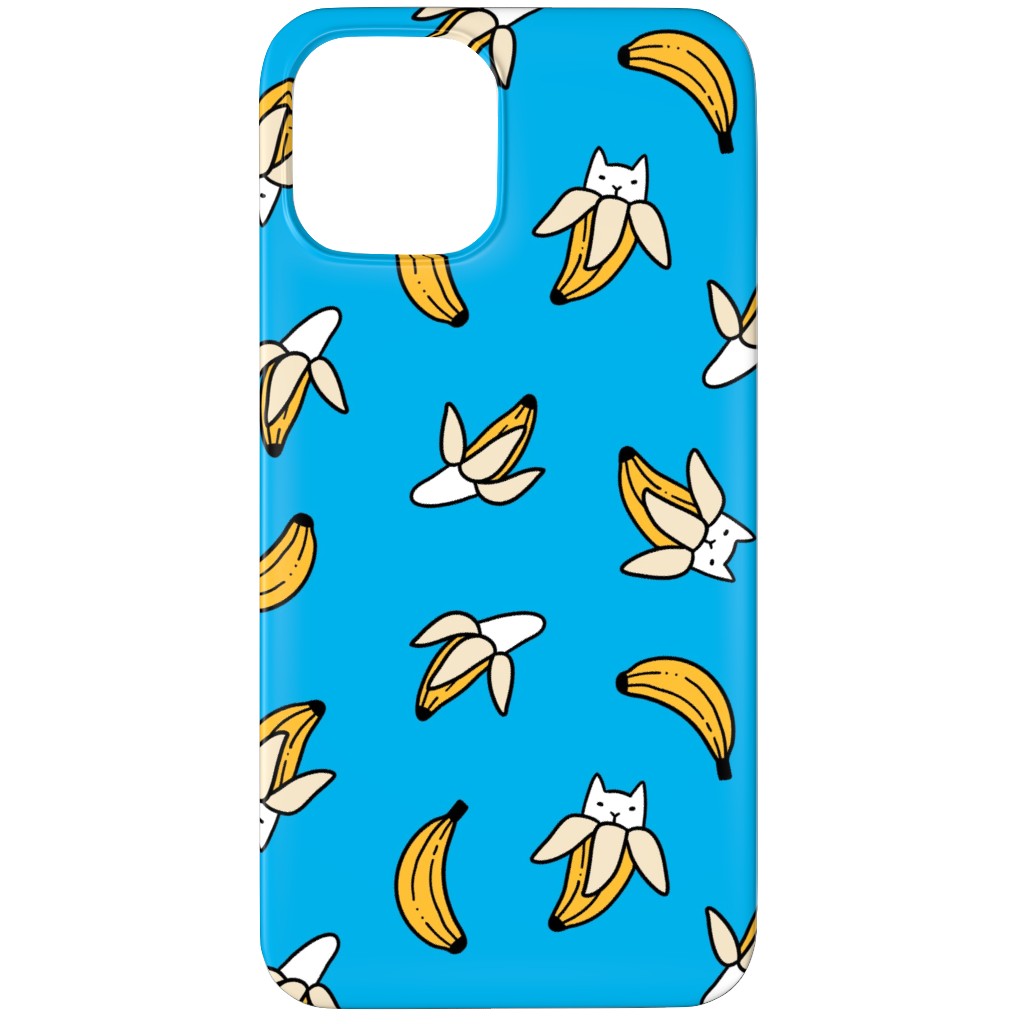 Funny Yummy Banana Cats - Blue Phone Case, Slim Case, Matte, iPhone 11 Pro, Blue