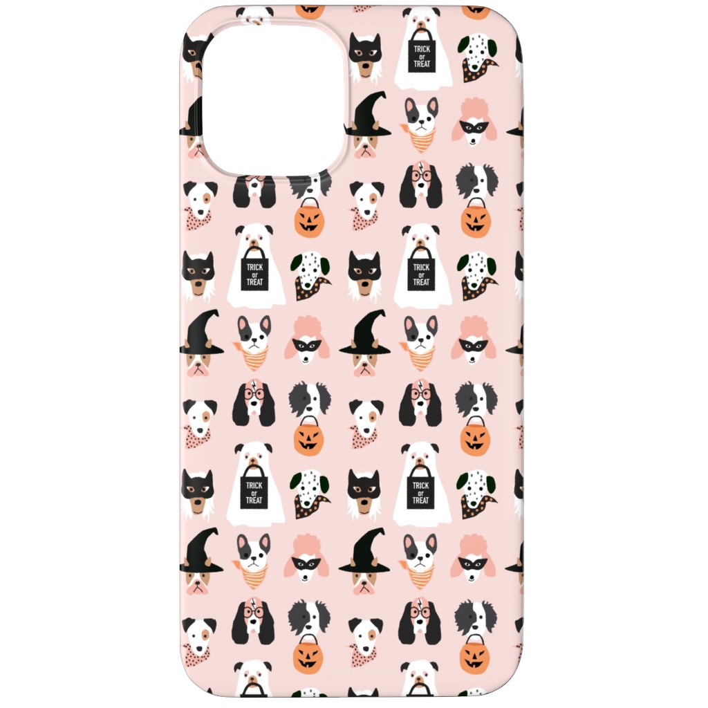 Halloween Puppies on Pink Phone Case, Slim Case, Matte, iPhone 11 Pro, Pink, Bright Pink