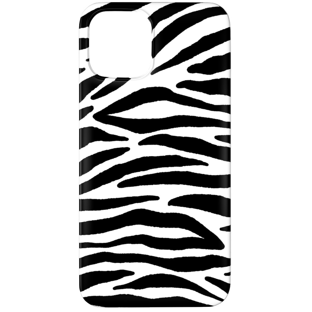 Zebra Print - Black and White Phone Case, Slim Case, Matte, iPhone 11 Pro, Black, Black