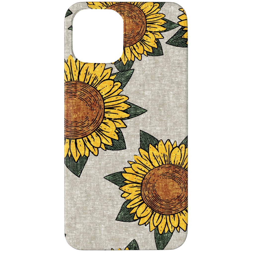 Sunflowers - Summer Flowers - Beige Phone Case, Slim Case, Matte, iPhone 11 Pro, Orange, Orange