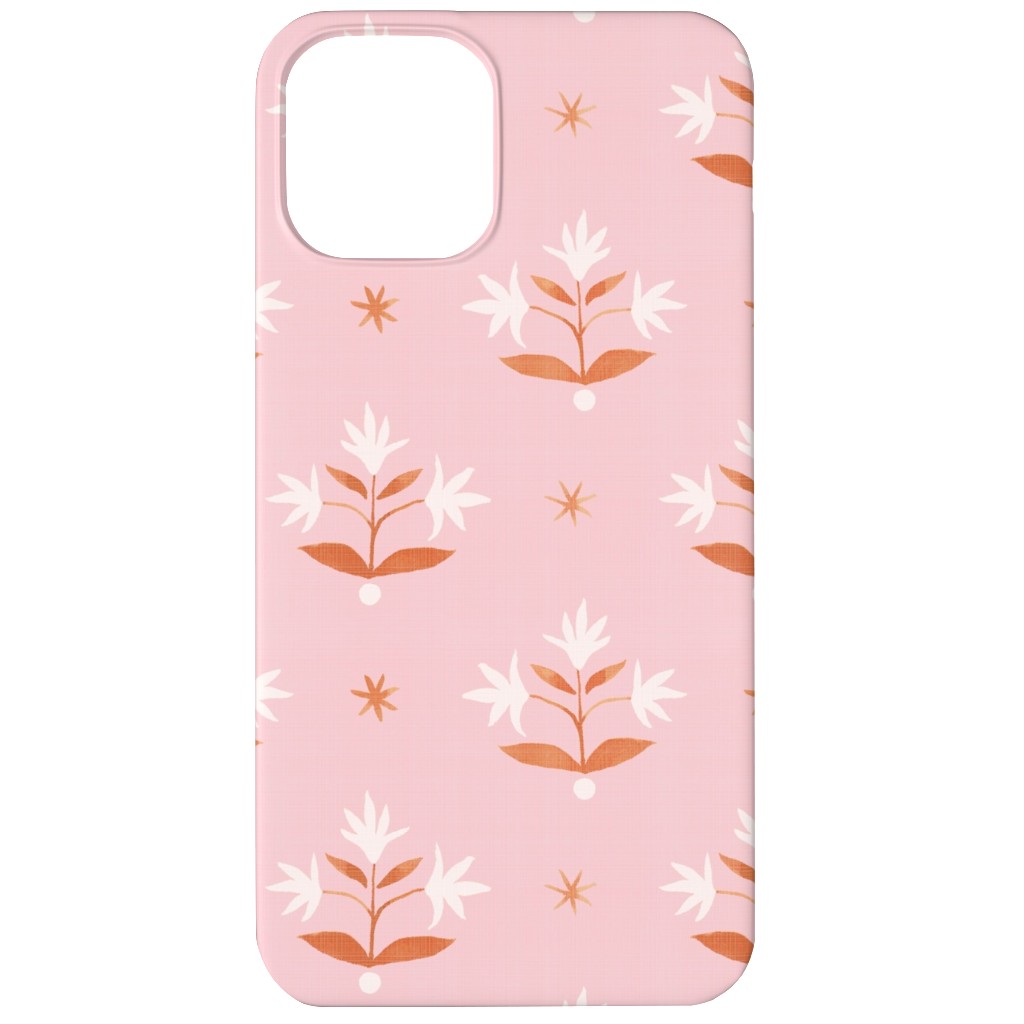 Thistle Stars - Pink and Orange Phone Case, Silicone Liner Case, Matte, iPhone 11, Pink