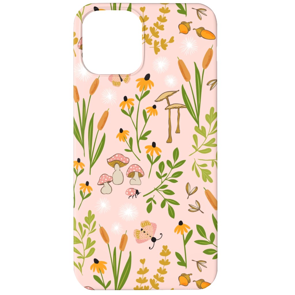 Autumn Meadow Phone Case, Silicone Liner Case, Matte, iPhone 11, Pink