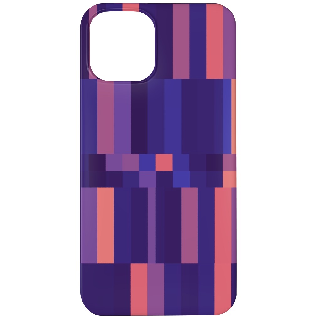 Stipe and Square - Dark Phone Case, Silicone Liner Case, Matte, iPhone 11, Purple
