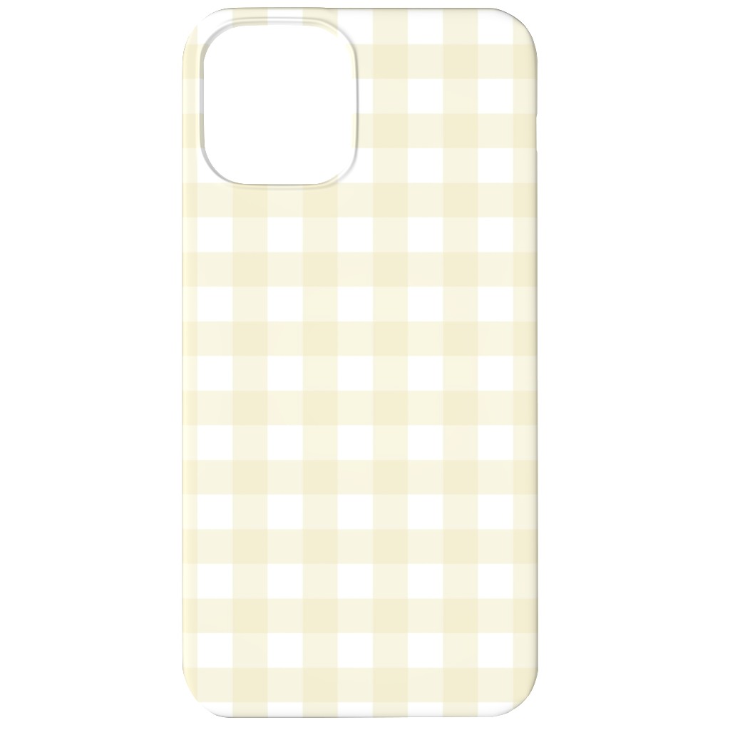 Gingham Check Phone Case, Silicone Liner Case, Matte, iPhone 11, Yellow