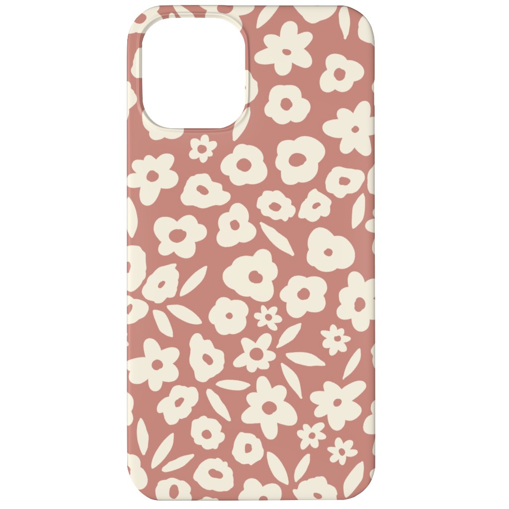 Flower Field on Cameo Rose Phone Case, Silicone Liner Case, Matte, iPhone 11, Pink