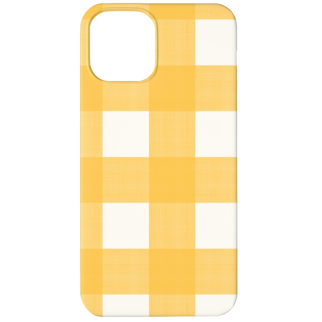 Cross Hatch Plaid Phone Case, Silicone Liner Case, Matte, iPhone 11, Orange, Mango