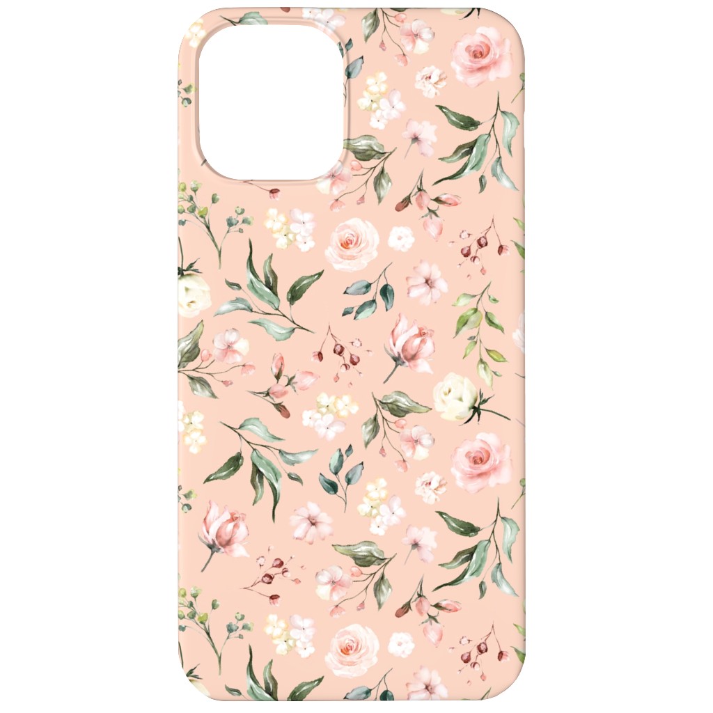 Celestial Rose Floral - Blush Phone Case, Silicone Liner Case, Matte, iPhone 11, Pink