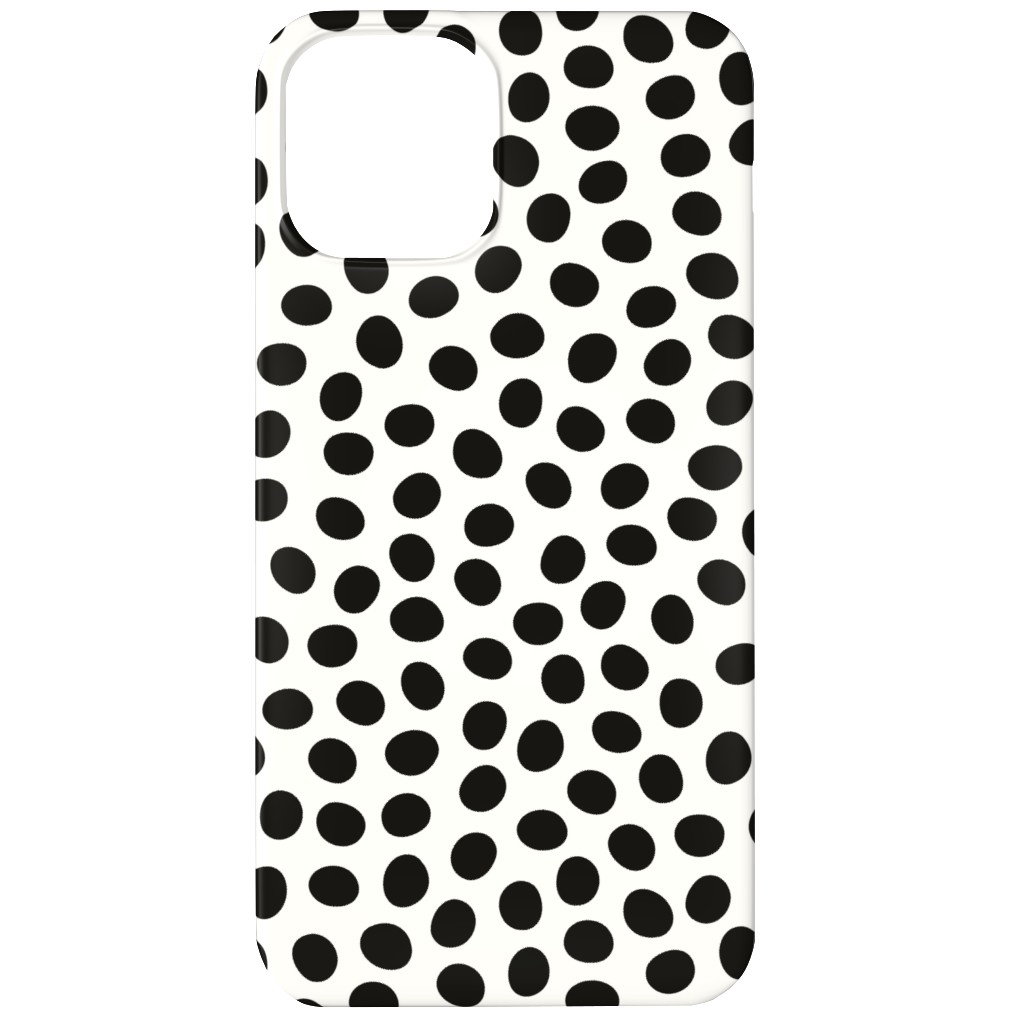 Dots - Black and White Phone Case, Silicone Liner Case, Matte, iPhone 11, White