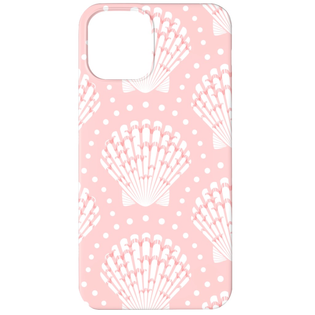 Pretty Scallop Shells - Pink Phone Case, Silicone Liner Case, Matte, iPhone 11, Pink, Bright Pink
