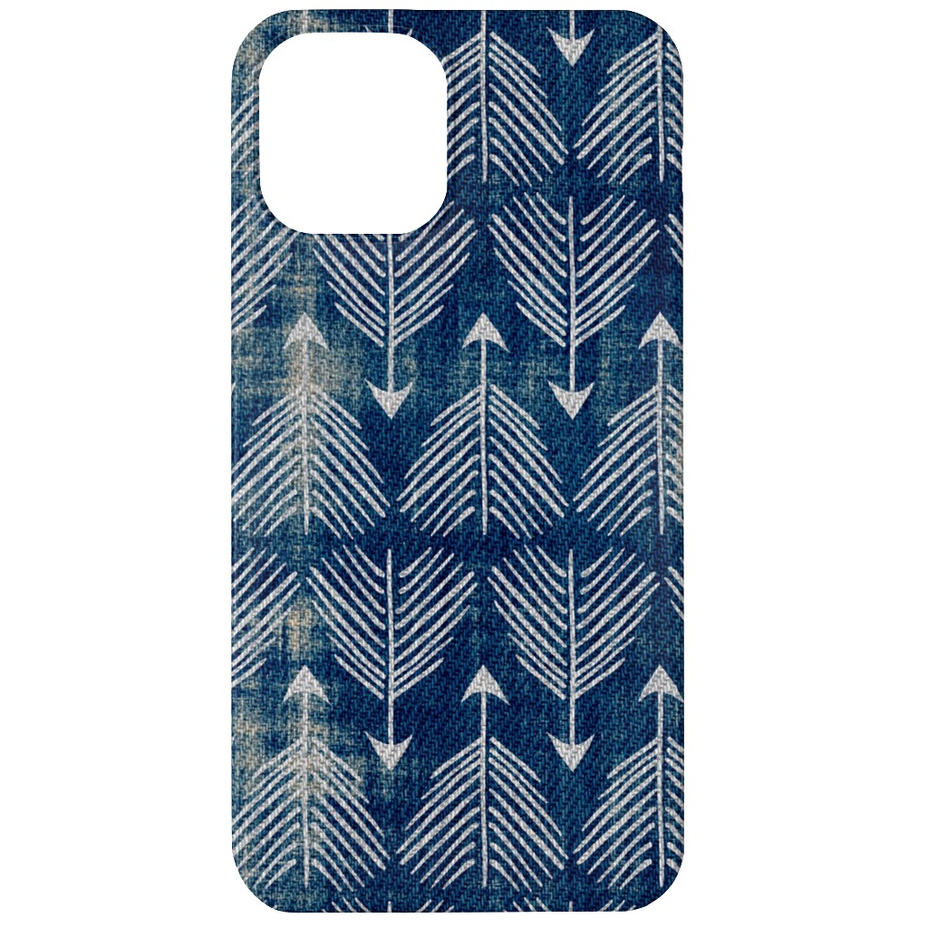 Django Arrows Phone Case, Silicone Liner Case, Matte, iPhone 11, Blue, Navy
