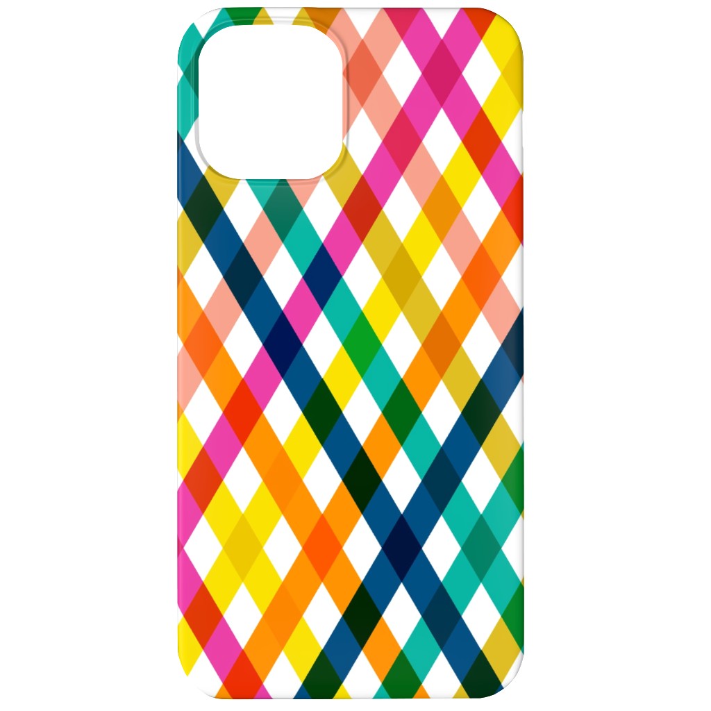 Birchdale Gingham Plaid - Multi Phone Case, Silicone Liner Case, Matte, iPhone 11, Multicolor