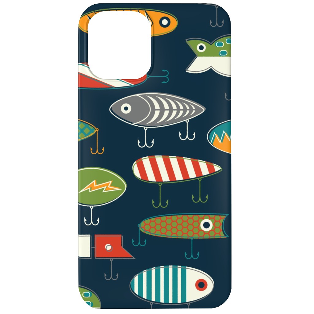 Hooked Up - Navy Phone Case, Silicone Liner Case, Matte, iPhone 11, Multicolor