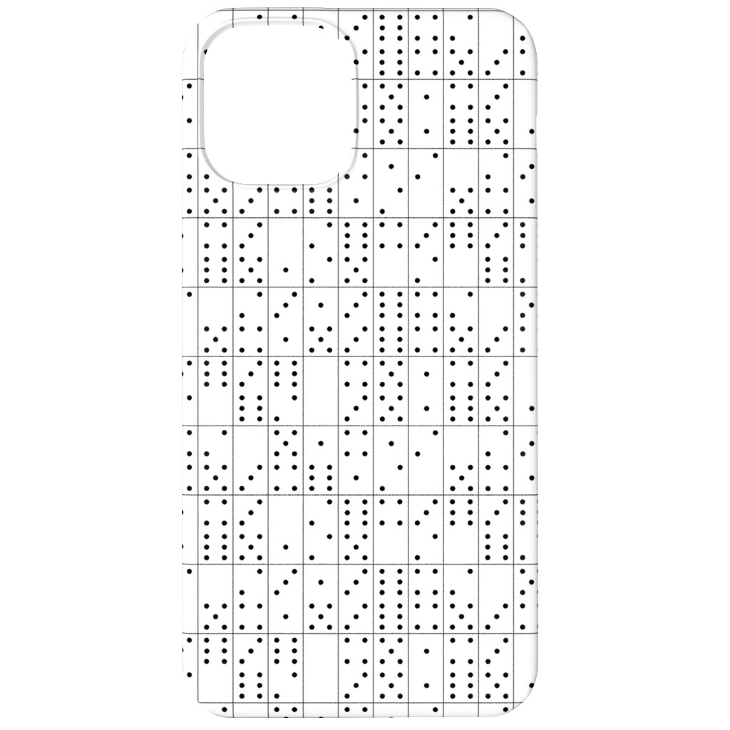 Domino Universe - Black and White Phone Case, Silicone Liner Case, Matte, iPhone 11, White