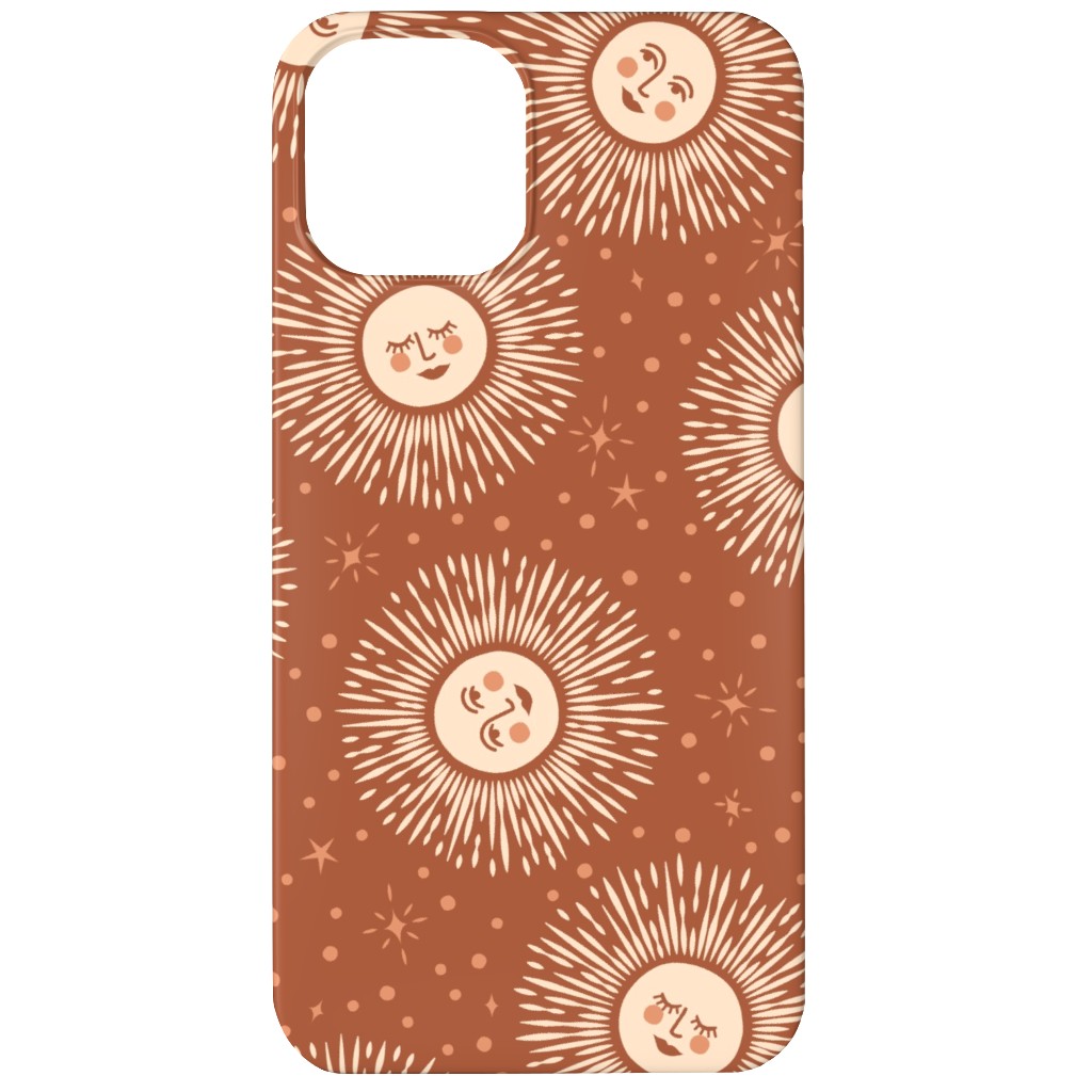 Golden Sun - Multidirectional - Rust Brown Phone Case, Silicone Liner Case, Matte, iPhone 11, Orange