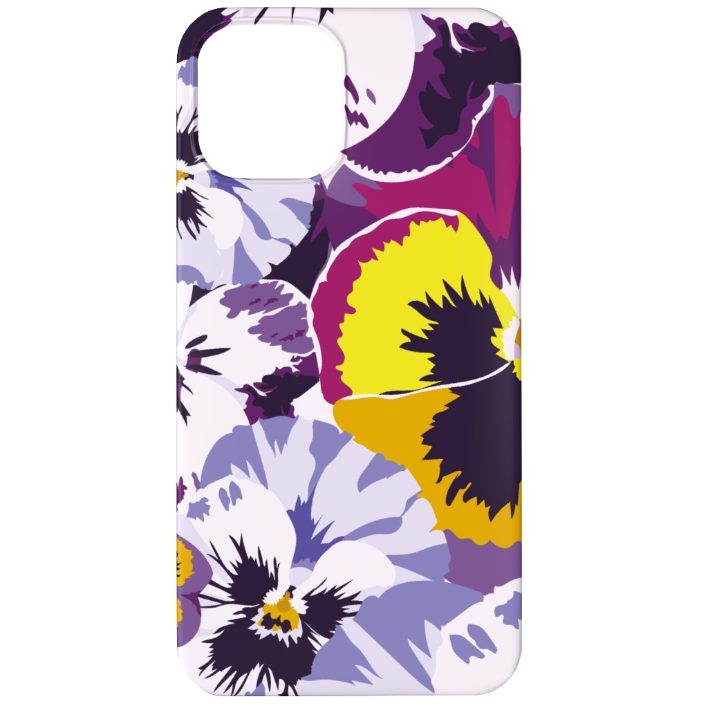 Pansy By Numbers - Purple Phone Case, Silicone Liner Case, Matte, iPhone 11, Purple