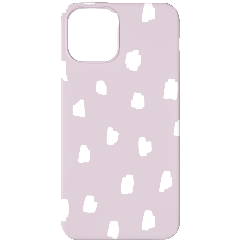 Scattered Marks - White on Lilac Phone Case, Silicone Liner Case, Matte, iPhone 11, Purple