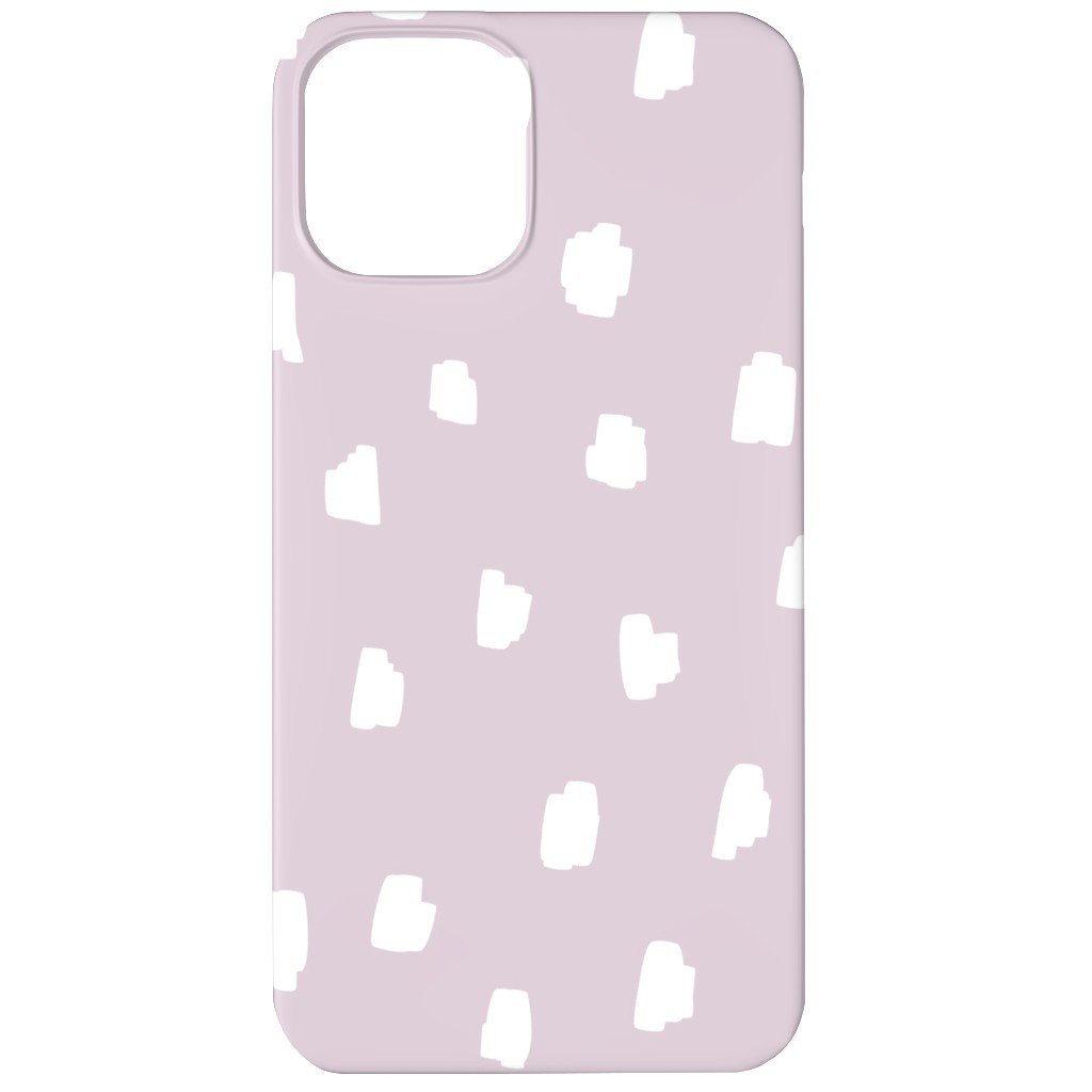 Scattered Marks - White on Lilac Phone Case, Silicone Liner Case, Matte, iPhone 11, Purple, Purple