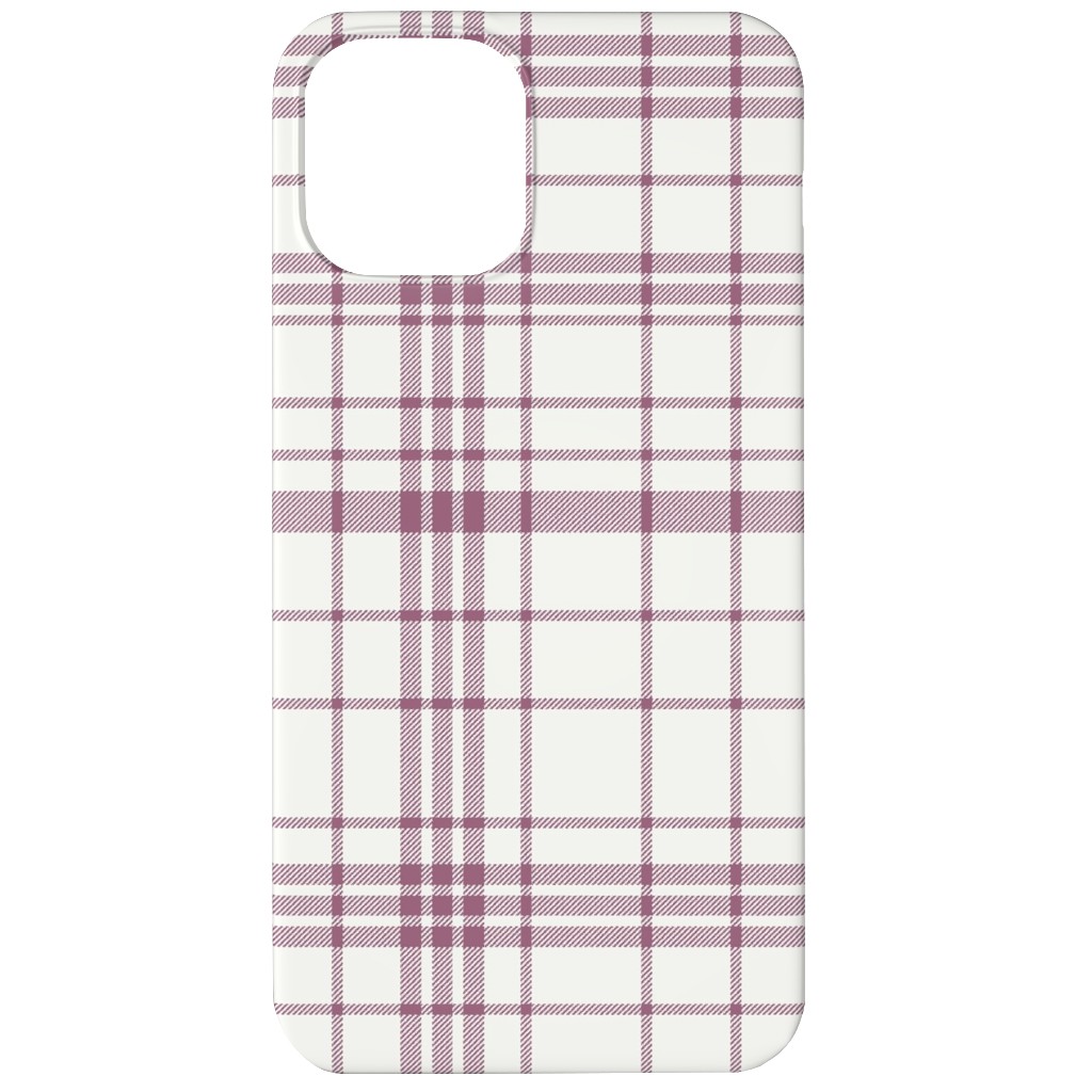 Tartan Check Phone Case, Silicone Liner Case, Matte, iPhone 11, Purple, Pomegranate