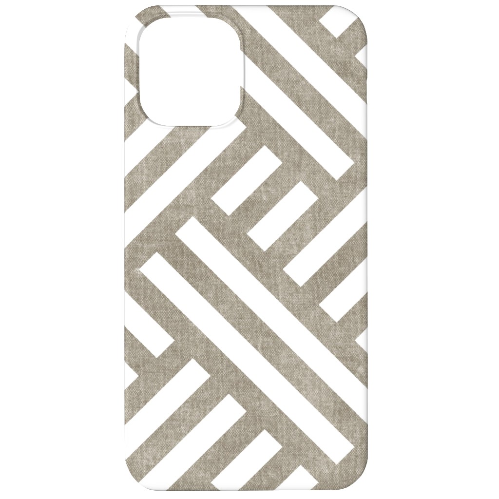 Farmhouse Weave Phone Case, Silicone Liner Case, Matte, iPhone 11, Gray, Cafe