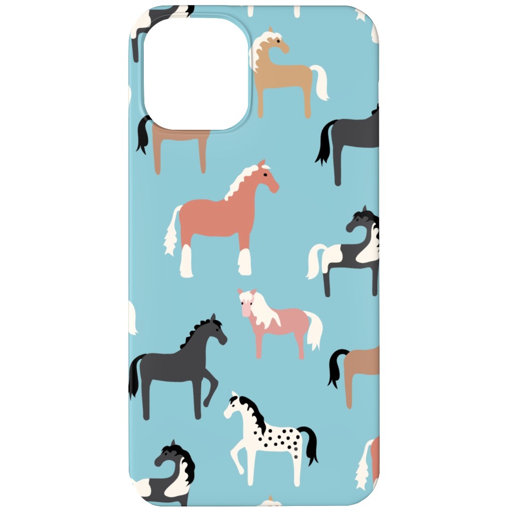 Horse Party Phone Case, Silicone Liner Case, Matte, iPhone 11, Blue