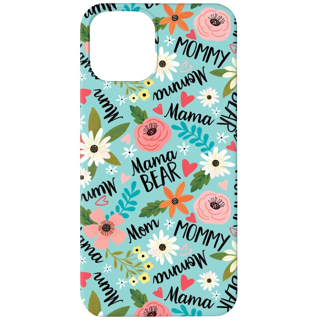 Mom's the Word - Multi Phone Case, Silicone Liner Case, Matte, iPhone 11, Blue