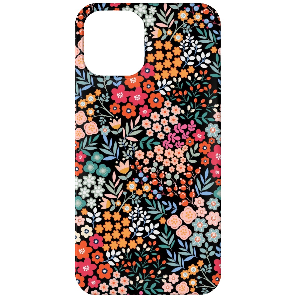Summer Flower Phone Case, Slim Case, Matte, iPhone 11, Multicolor, Rich Black