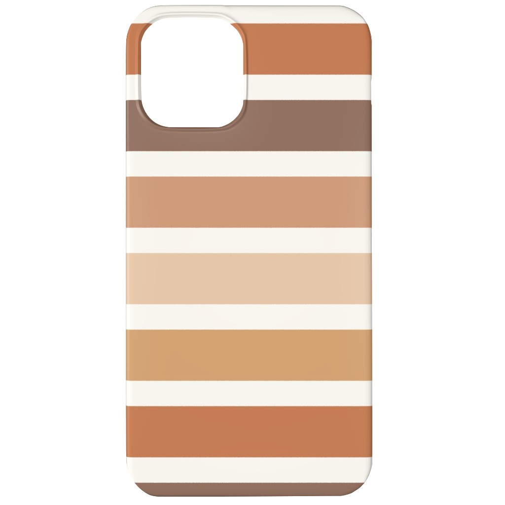 Retro Summer Stripe - Warm Tones Phone Case, Slim Case, Matte, iPhone 11, Pink, Bright Pink