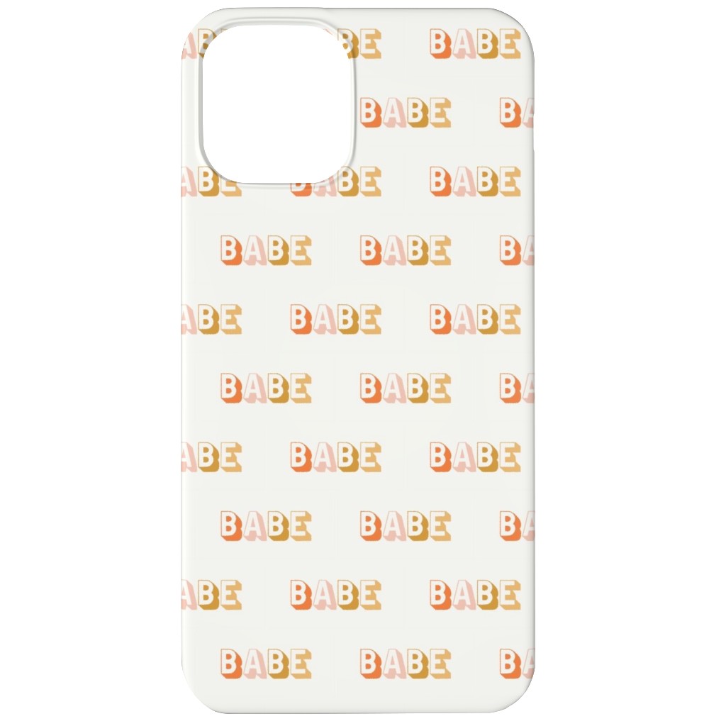 Babe - Typography - Neutral Phone Case, Slim Case, Matte, iPhone 11, Yellow