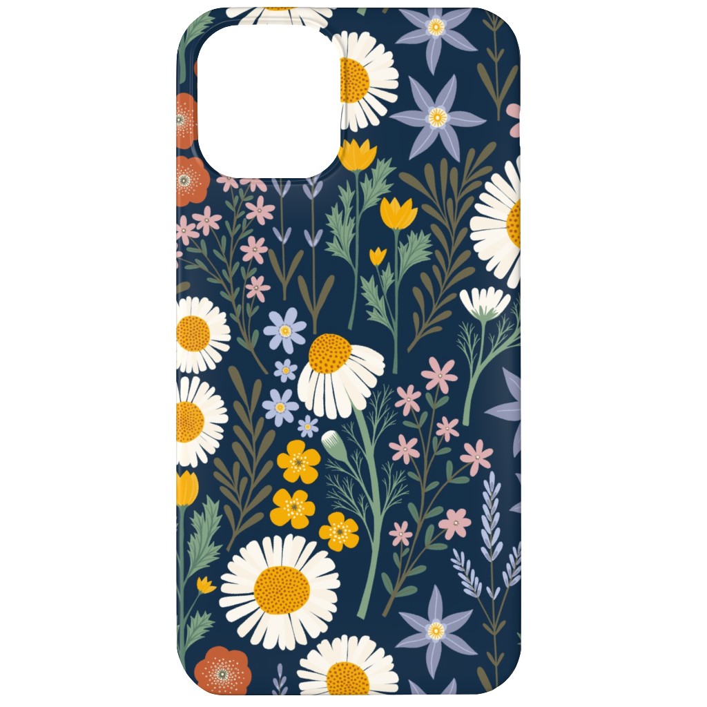 British Spring Meadow - Navy Phone Case, Slim Case, Matte, iPhone 11, Multicolor