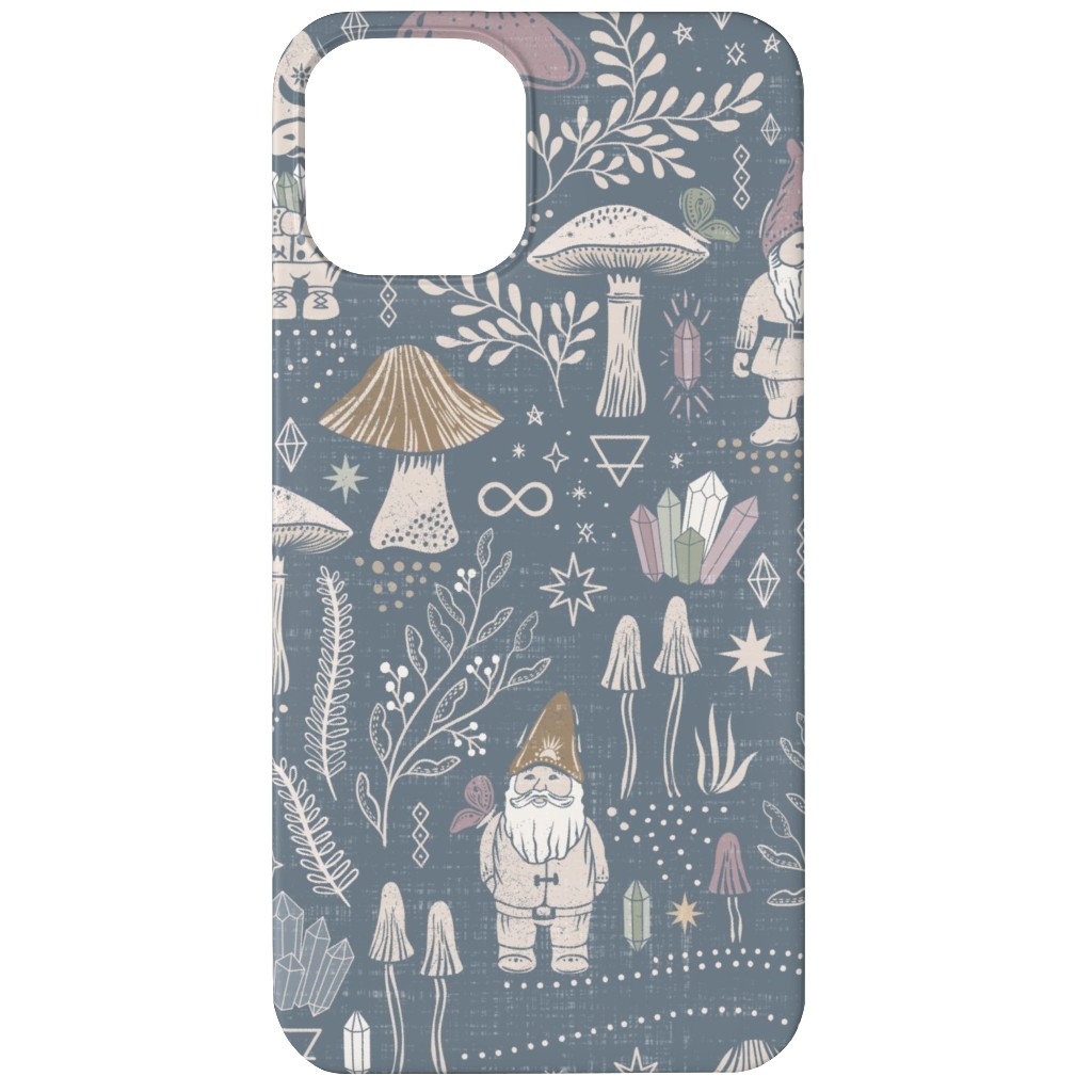 Magical Forest Gnomes - Earthy Blue Phone Case, Slim Case, Matte, iPhone 11, Blue, True Blue
