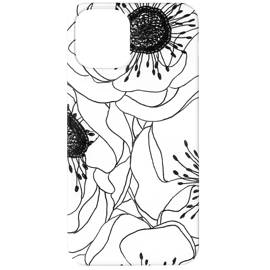 White Anemones - Neutral Phone Case, Slim Case, Matte, iPhone 11, White