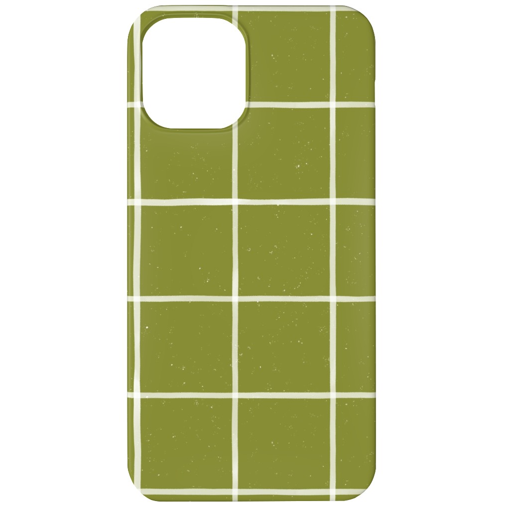 Watercolor Windowpane - Green Phone Case, Slim Case, Matte, iPhone 11, Green