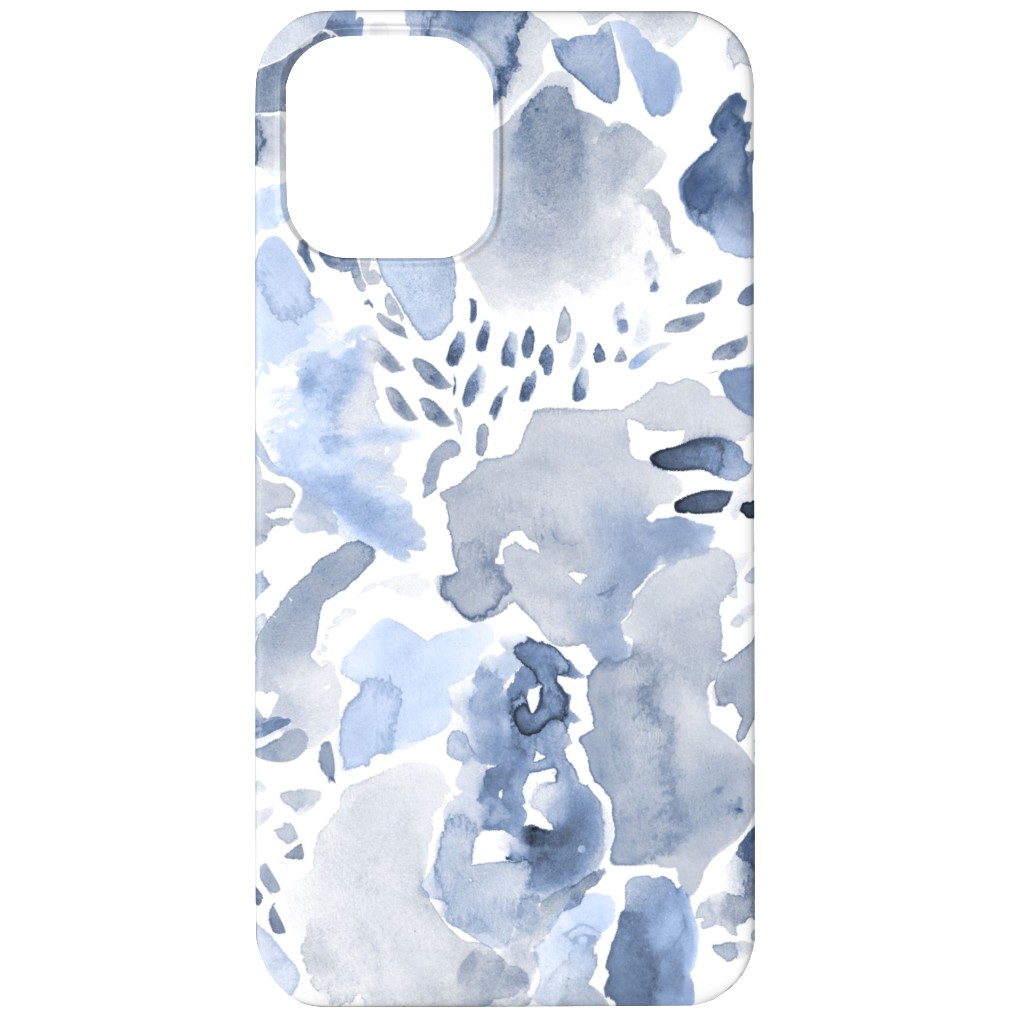 Happy Abstract Watercolor Phone Case, Slim Case, Matte, iPhone 11, Blue, Marine Layer