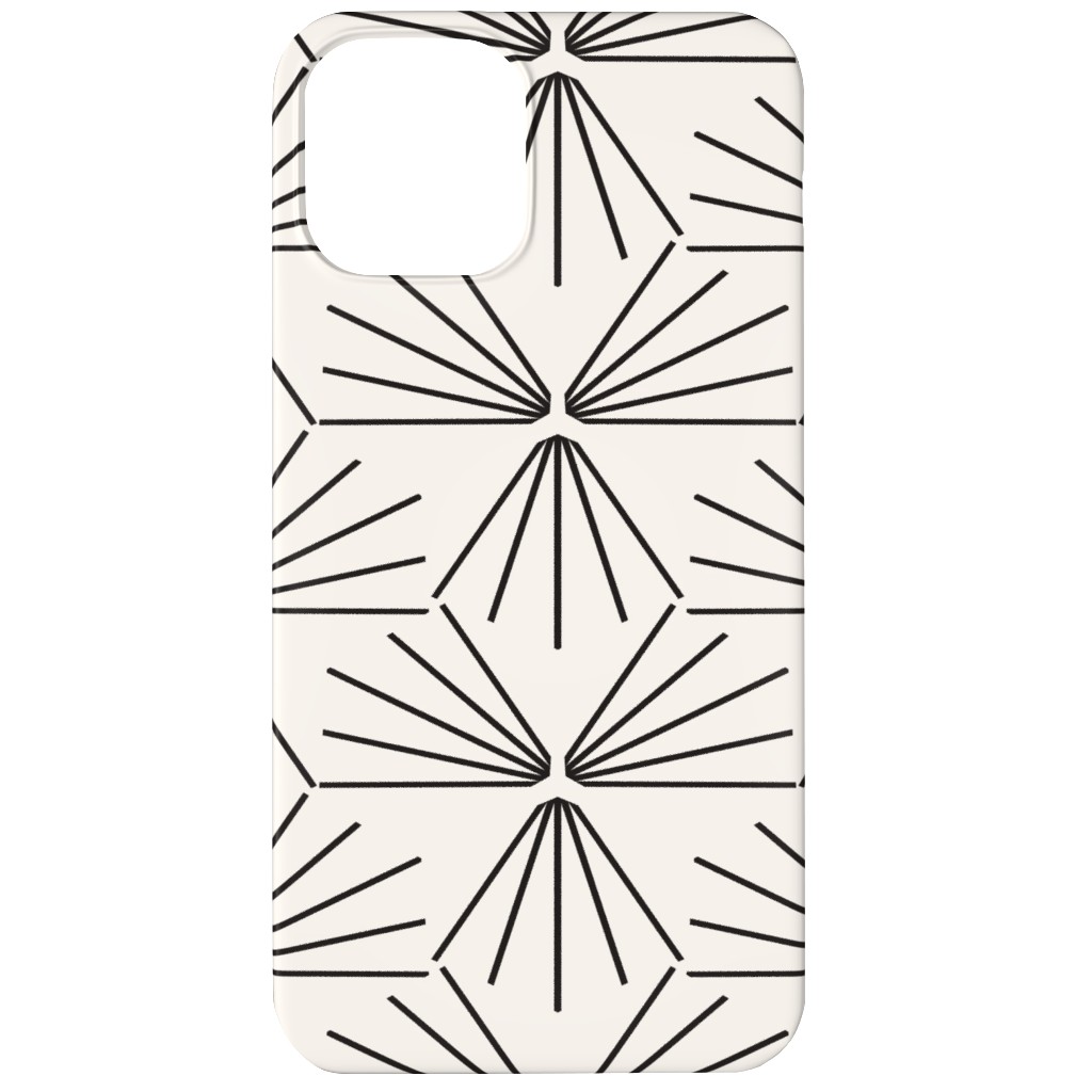 Sun Tile - Black & Off White Phone Case, Slim Case, Matte, iPhone 11, Beige, Pearl