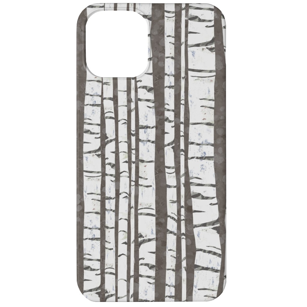 Birch Forest - Gray Phone Case, Slim Case, Matte, iPhone 11, Gray