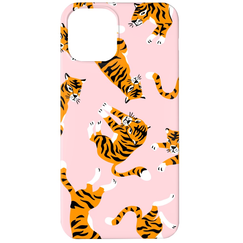 Tigers - Pink Phone Case, Slim Case, Matte, iPhone 11, Pink, Bright Pink