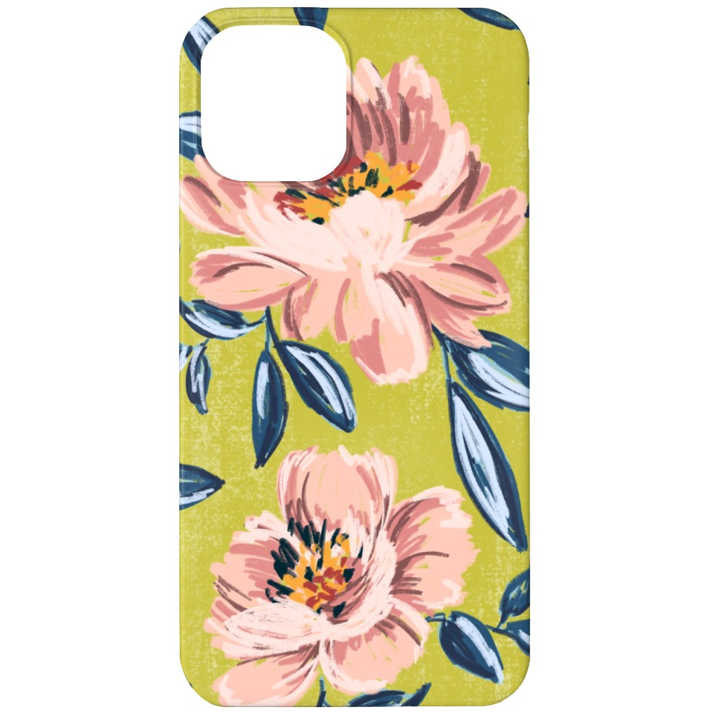 Pink Peonies Phone Case, Slim Case, Matte, iPhone 11, Green, Classic Green