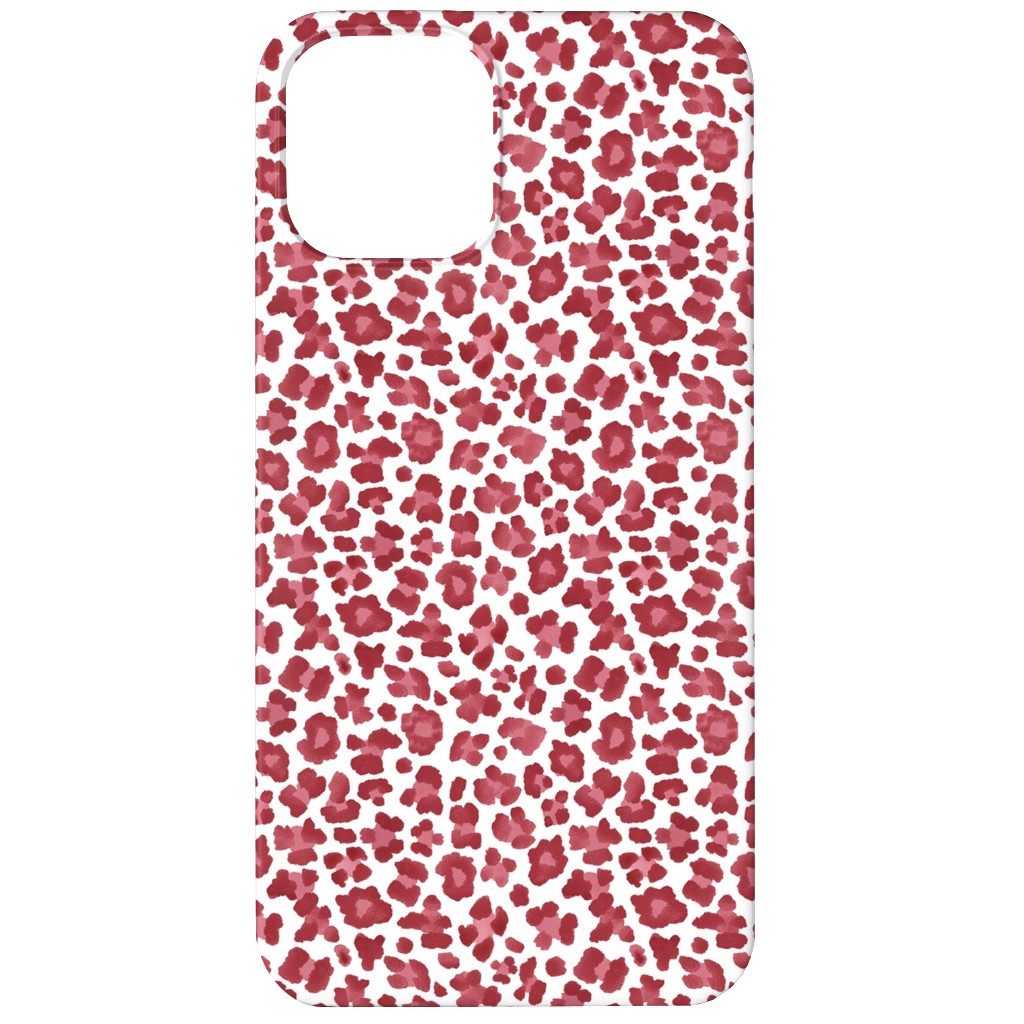 Leopard Pattern Print Phone Case, Slim Case, Matte, iPhone 11, Red