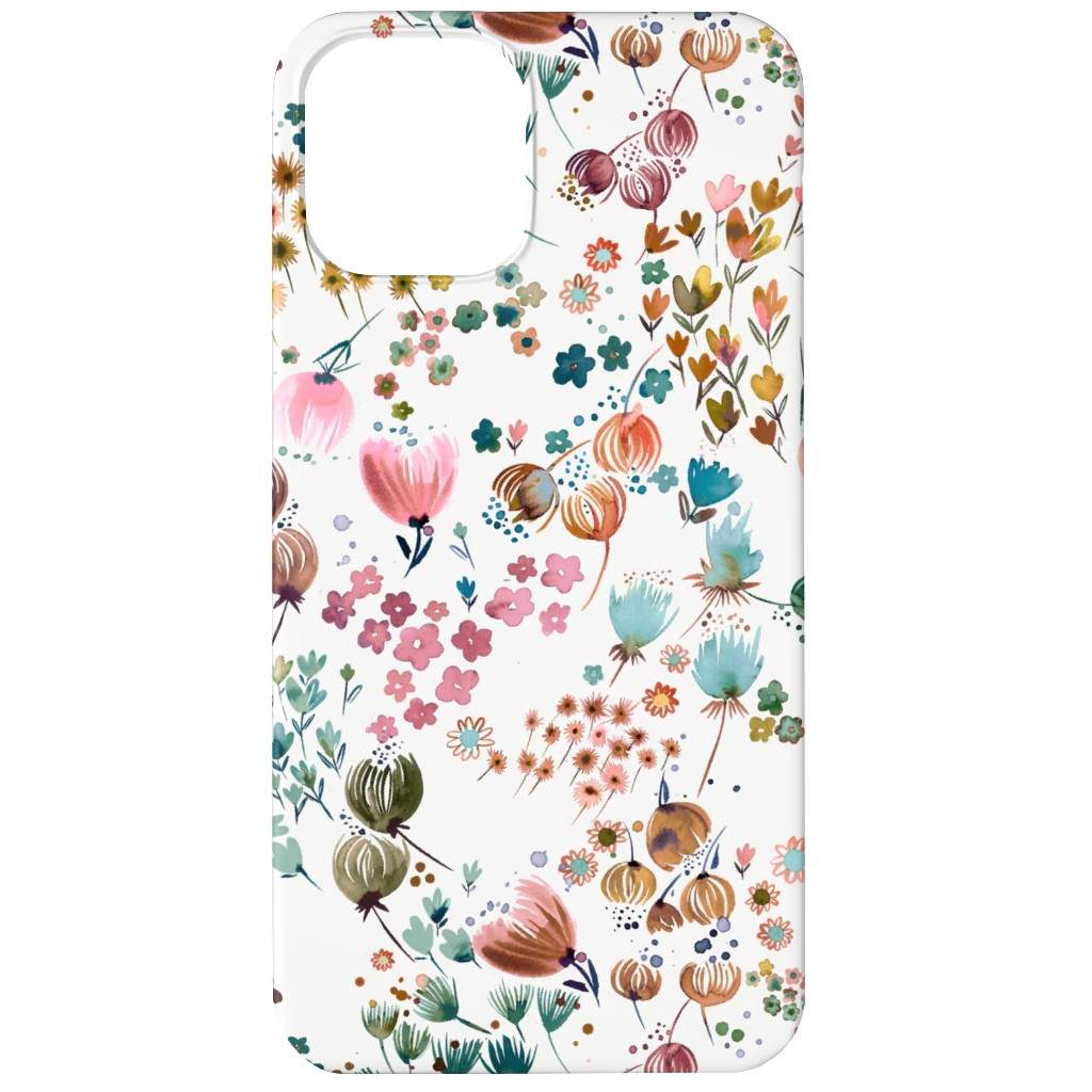 Meadow Flowers - Multi Phone Case, Silicone Liner Case, Matte, iPhone 12 Mini, Multicolor