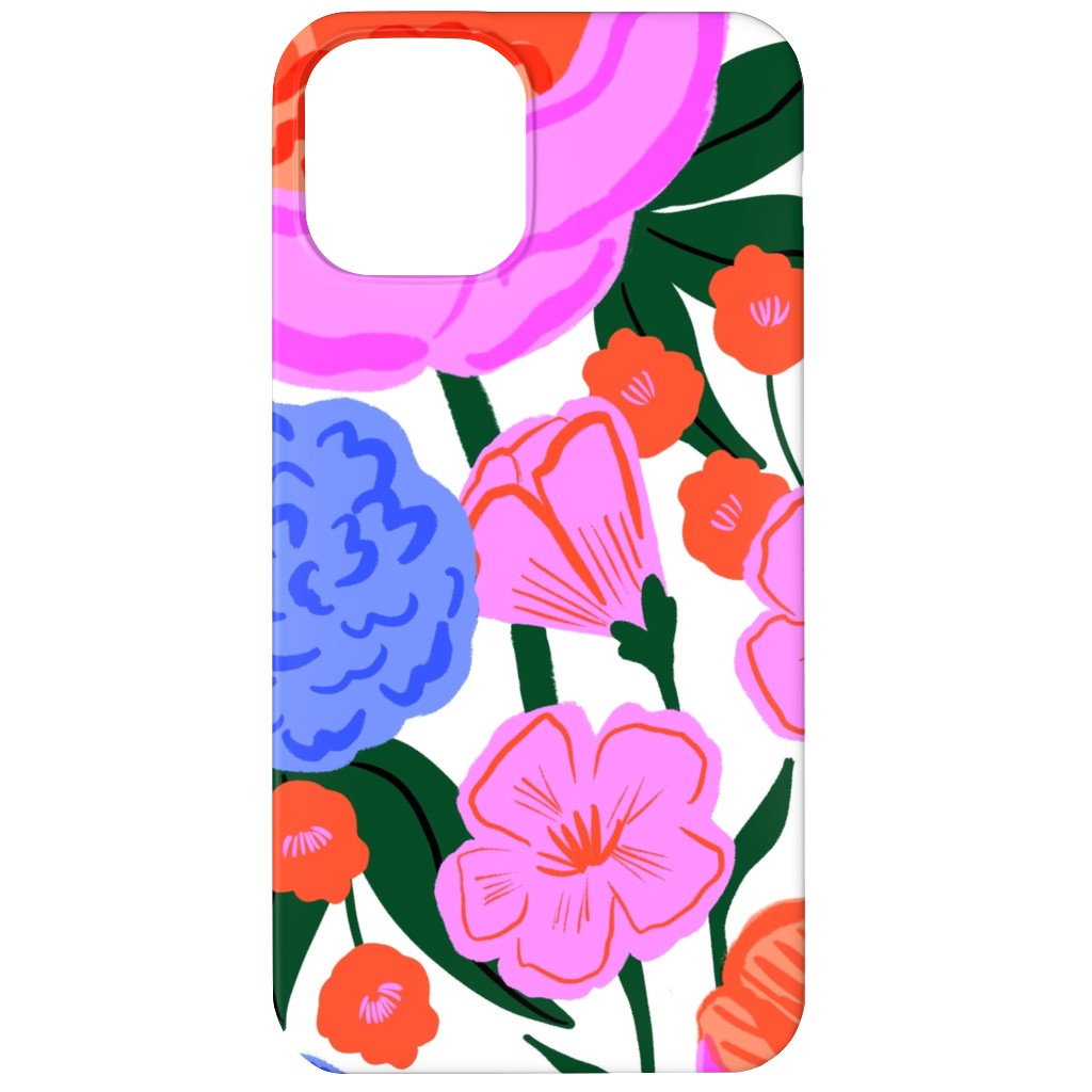 Garden Floral - Brights Phone Case, Silicone Liner Case, Matte, iPhone 12 Mini, Multicolor