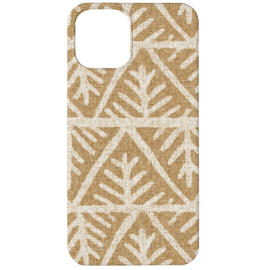 Textured Mudcloth Phone Case, Silicone Liner Case, Matte, iPhone 12 Mini, Brown