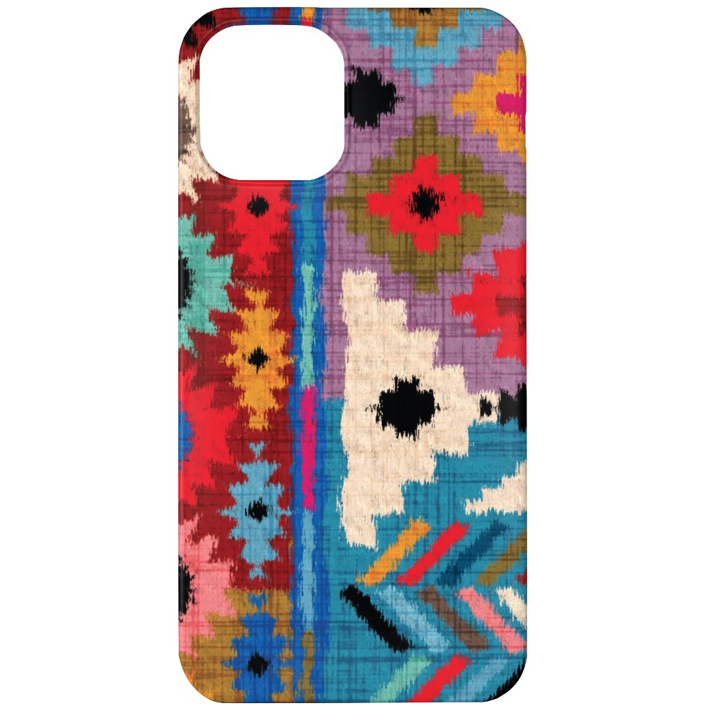 Kilim Ikat - Multi Phone Case, Silicone Liner Case, Matte, iPhone 12 Mini, Multicolor