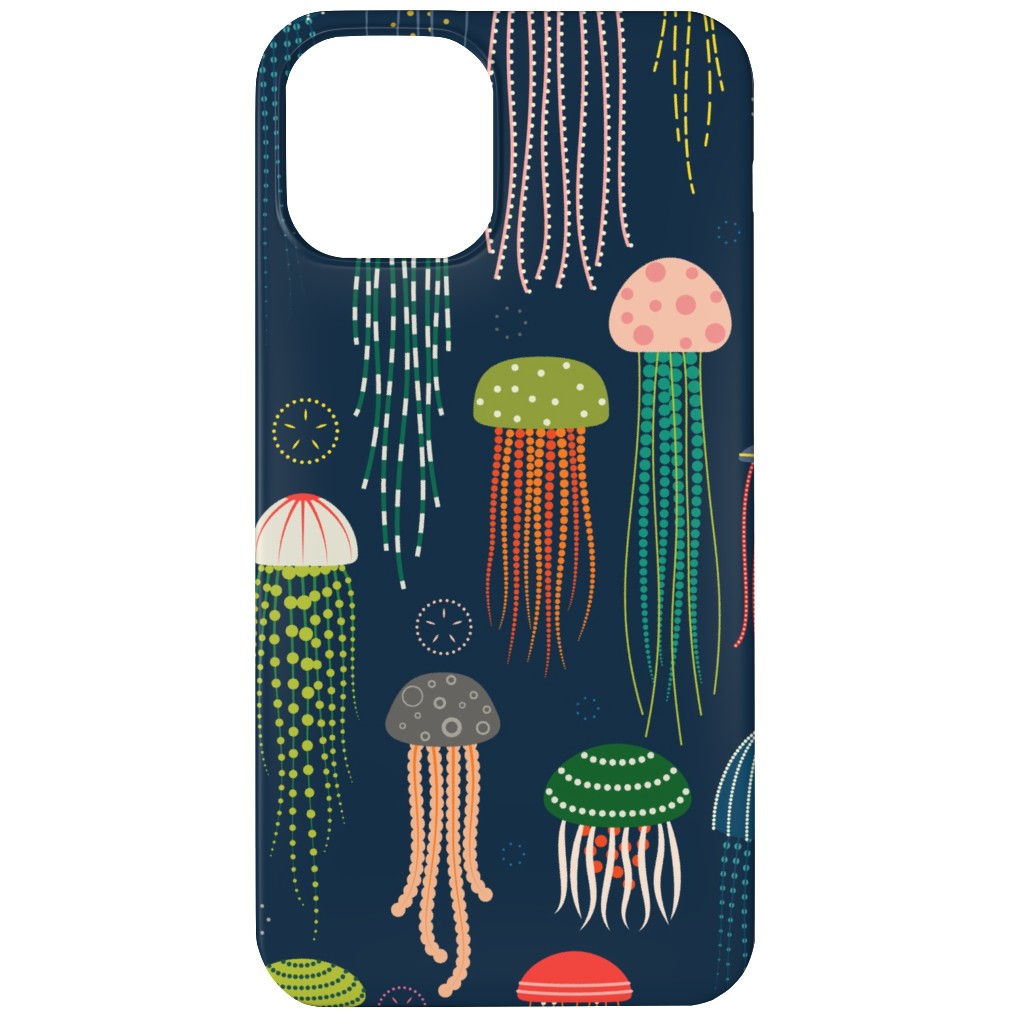 Just Jellies - Jellyfish Phone Case, Silicone Liner Case, Matte, iPhone 12 Mini, Blue