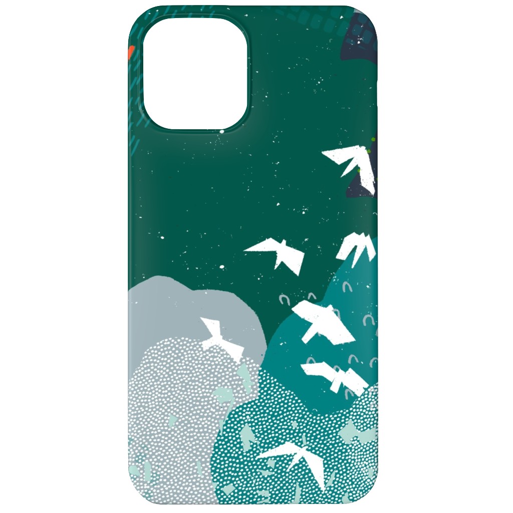 Forest Bird's Eye View - Green Phone Case, Silicone Liner Case, Matte, iPhone 12 Mini, Green