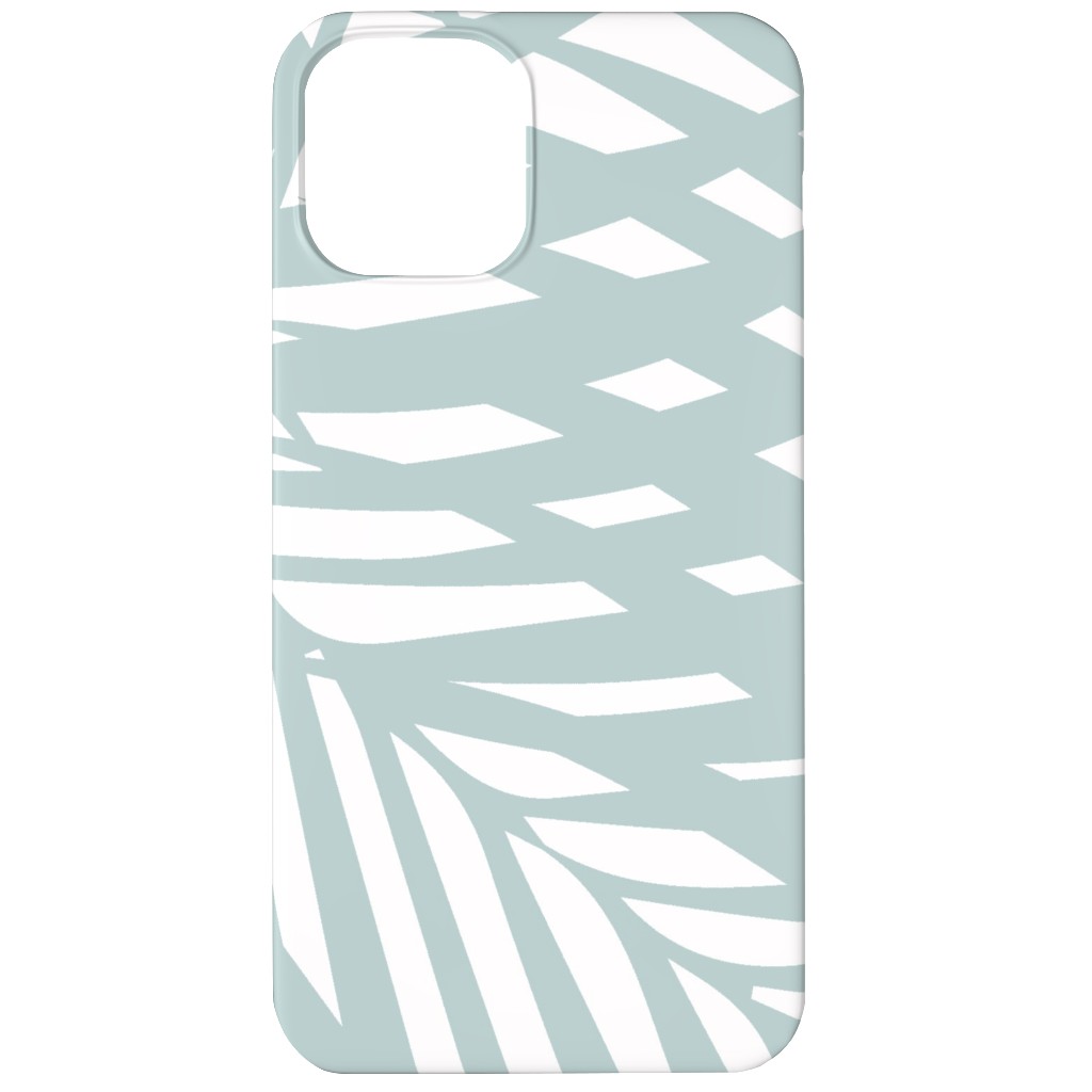 Fronds - Palladian Blue Phone Case, Silicone Liner Case, Matte, iPhone 12 Mini, Blue, True Blue